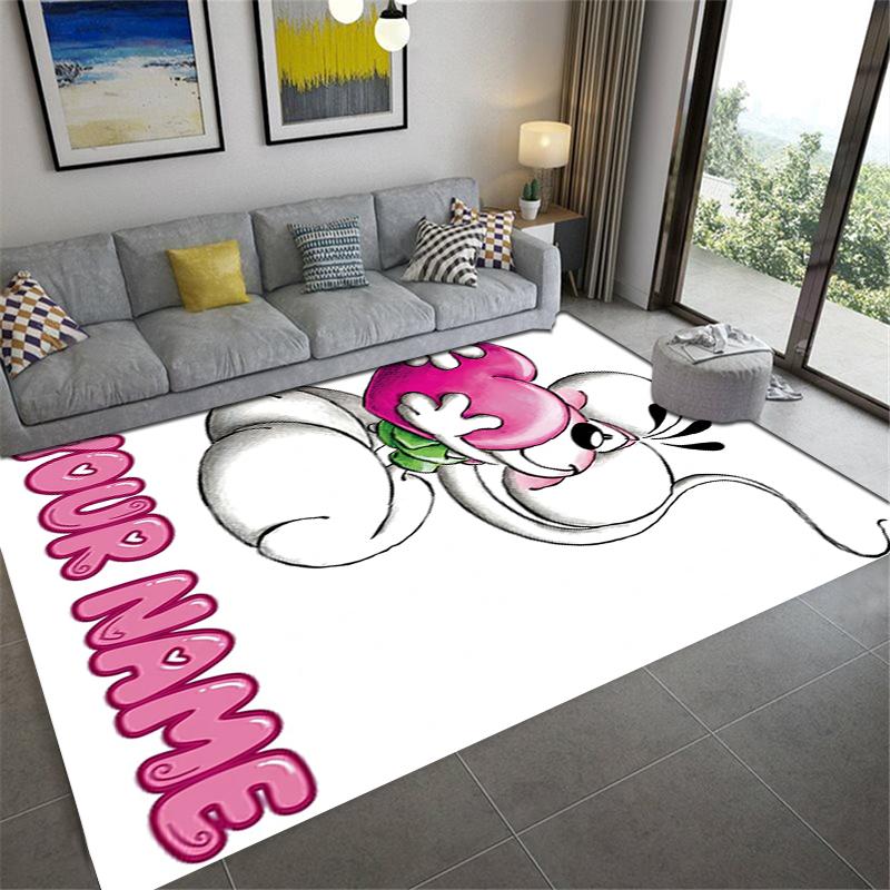 Custom Name diddl Carpet Rug for Living Room Bedroom Home Sofa Decoration,Kids play Non-slip Floor Mat