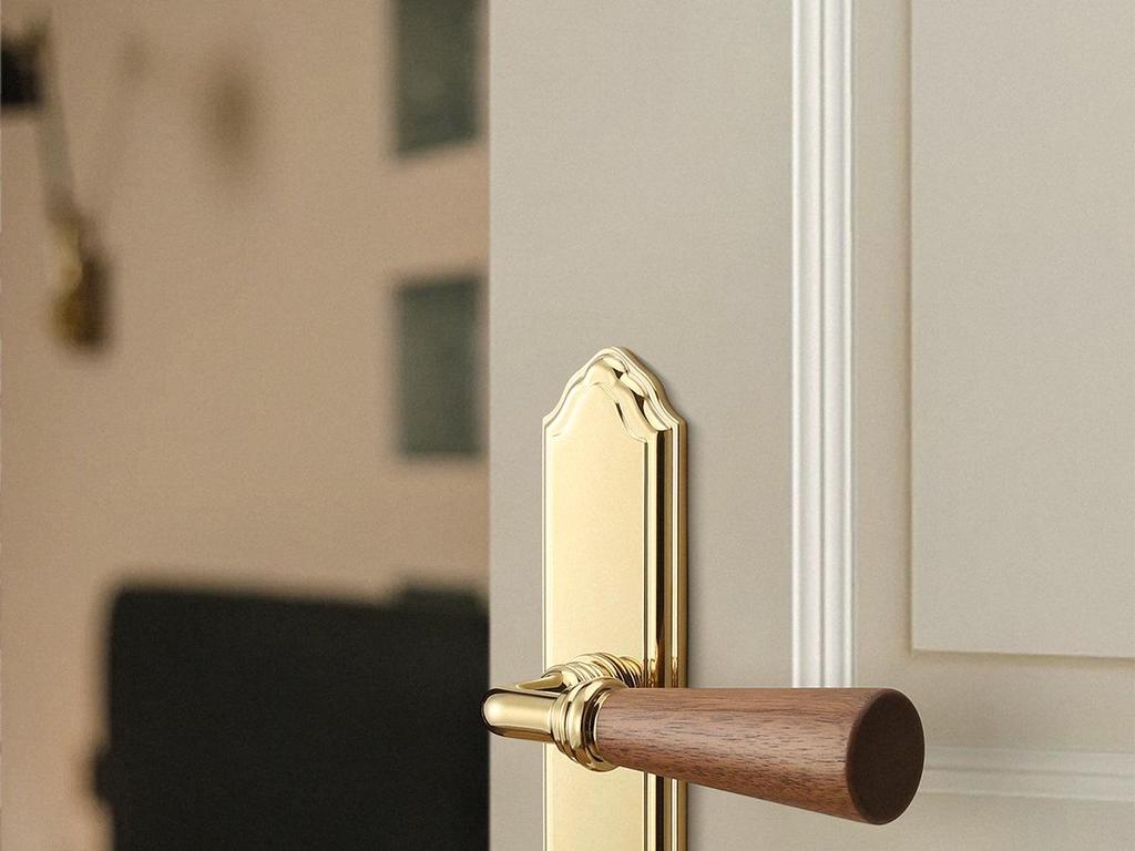 Vintage-Style Zinc Alloy Mute Door Handle for Bedrooms
