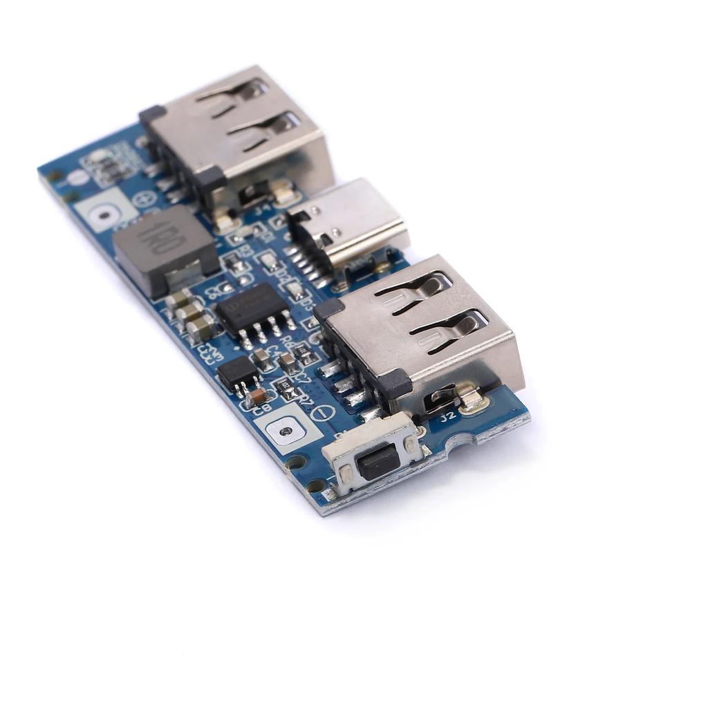 1pcsLithium Battery Charger Board LED Dual USB 5V 2.4A Micro/Type-C USB Mobile Power Bank 18650 Charging Module