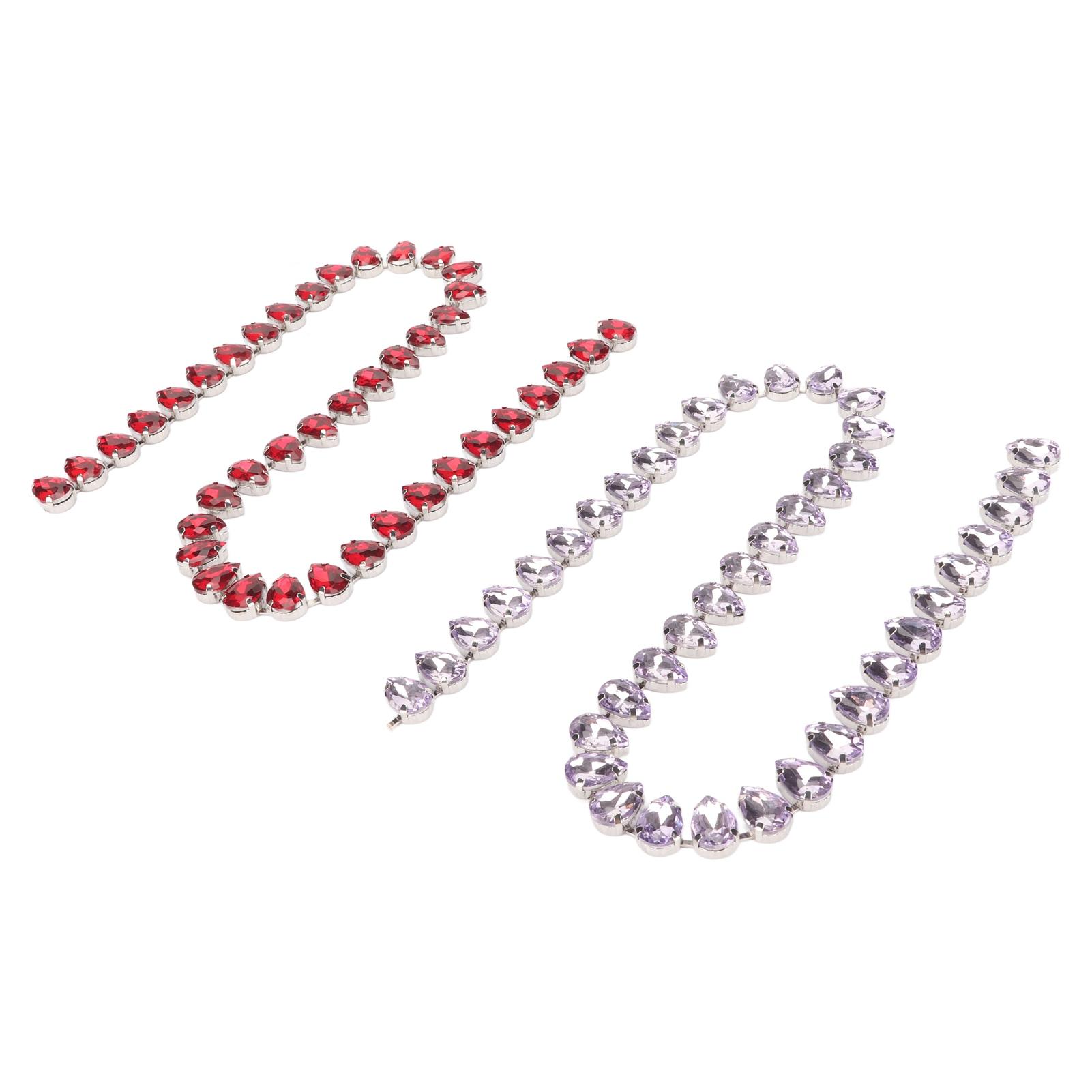 

2 шт. Стразовая когтевая цепочка Сверкающая хрустальная стразовая цепочка для шитья, рукоделия, DIY украшения