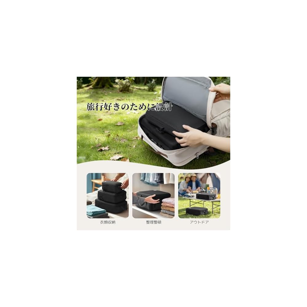 Samfolk Compression Bags for Travel, 5-Piece Set, Designed by a Professional Organizer, for