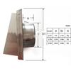 Wall Ceiling Air Vent Air Outlet Waterproof Vents Cap 125 150mm 304 Steel