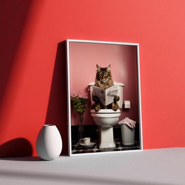 

Шимпанзе кошка собака животное смешная серия искусство настенный домашний декор картина для ванной комнаты туалет комната холст картина печать постеры подарок без рамки 21*30cm No Frame