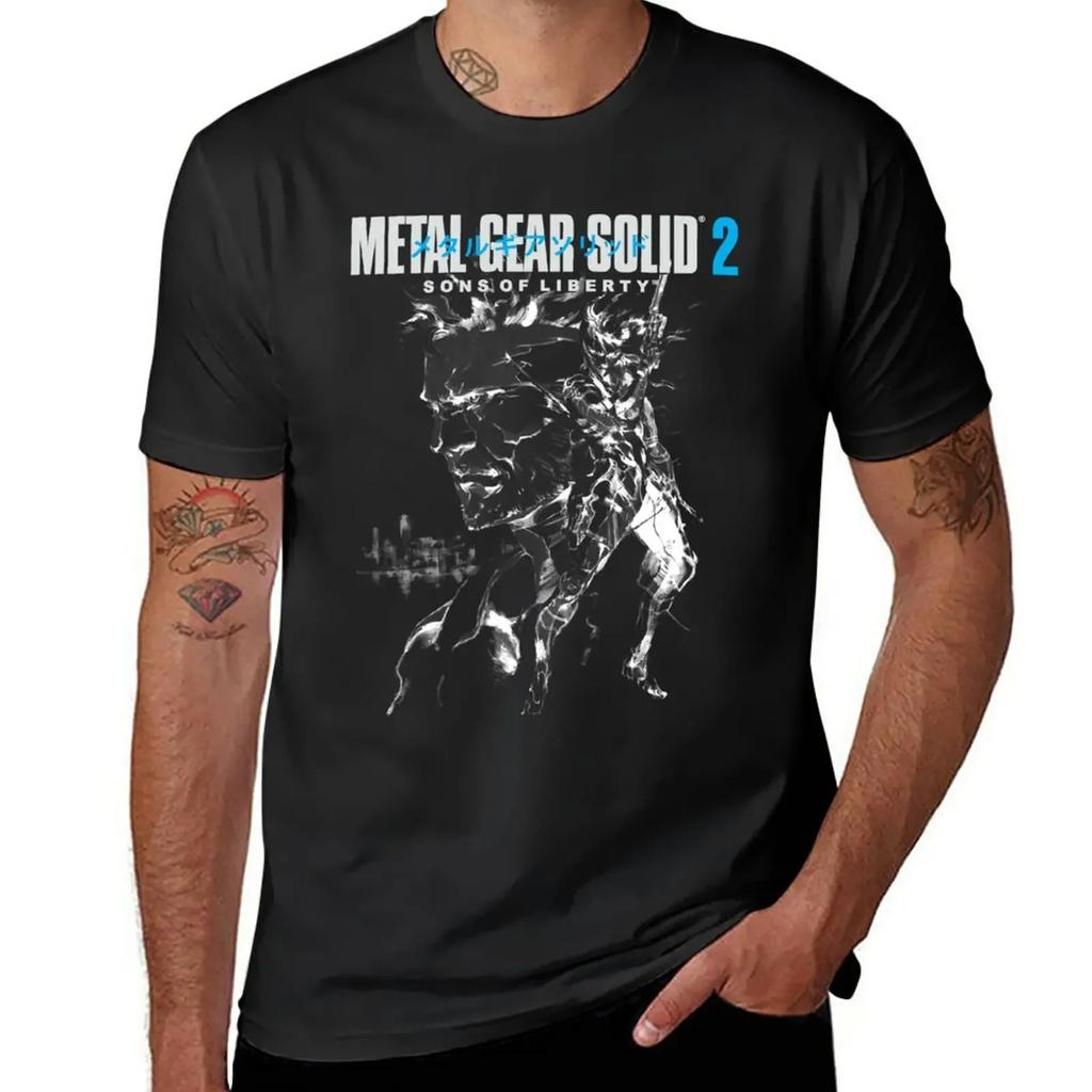 MGS2 - Bootleg T-Shirt Aesthetic clothing boys whites sweat t shirts for men cotton