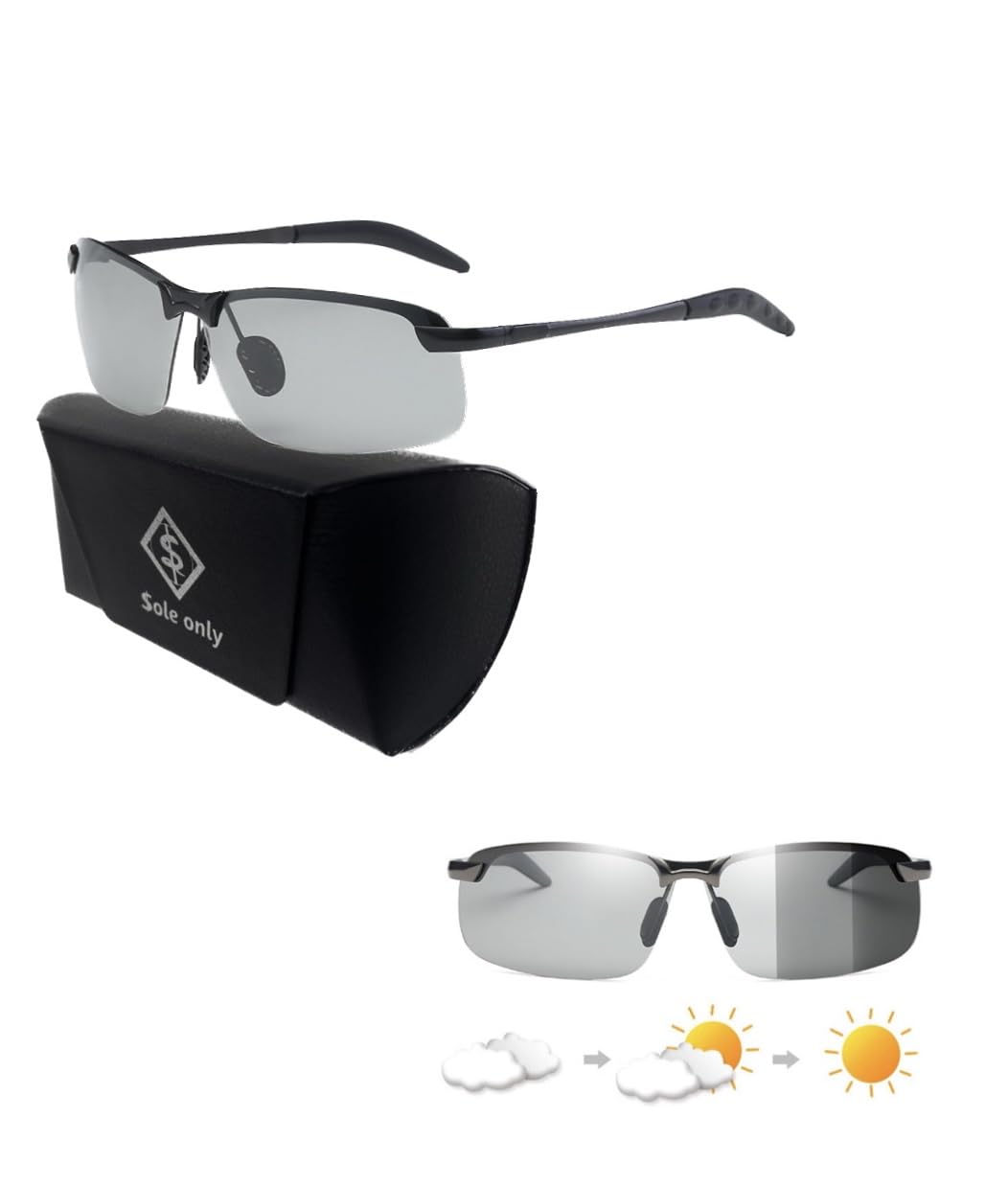 

only Sole Only Sports Photochromic UV400 Fashion Ideal for Mountain and other Design with Photochromic $ole Sunglasses, Sunglasses, Sunglasses,