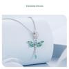 Avle Pendentif Libellule Exquis: Argent Sterling S925, Plaqué Platine, Bijoux Perlés DIY.
