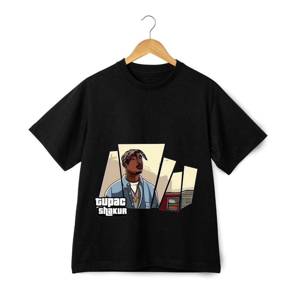

Tupac Shakur Graphic T-Shirt - Hip Hop Rap Legend Streetwear Unisex Tee 2XL