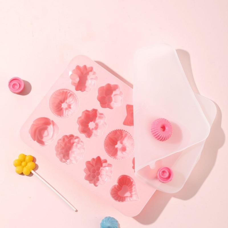 1PC Silicone Bowl Cake Mould Flower and Herb Home-made Jelly Chocolate Mould Food Grade Silicone Mould