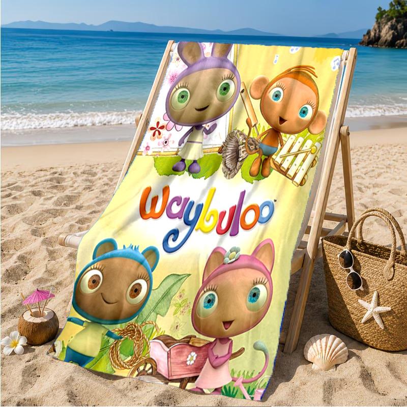 Waybuloo Adventures Beach Towel Microfiber Beach Towel, Lightweight and Quick-Dry, for Summer Travel, Swimming Pool Fan Birthday Gift