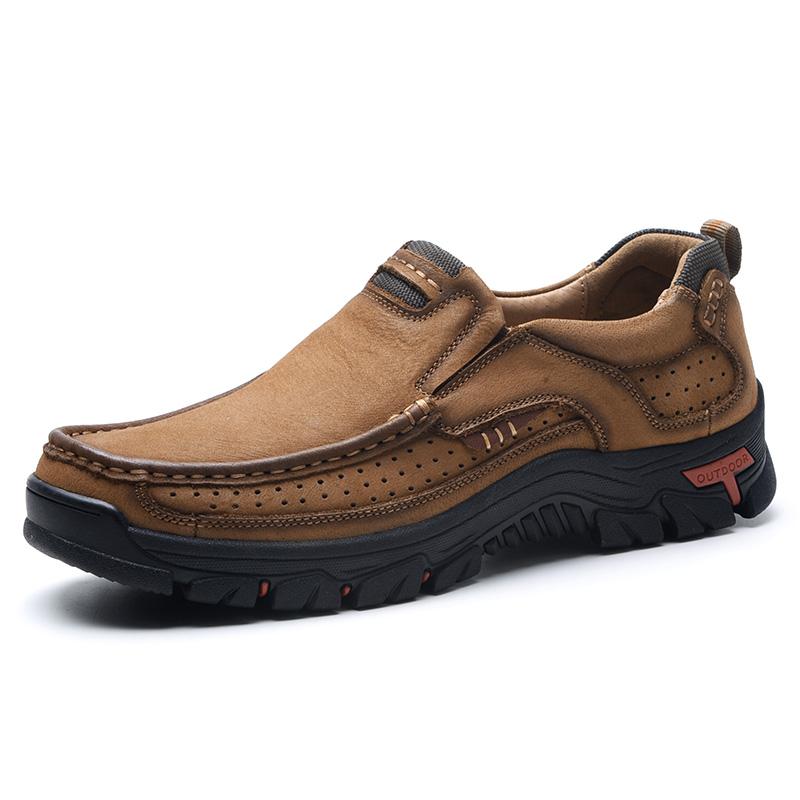 Fashion Genuine Leather Casual Shoes Men Sneakers Brand 2025 Mens Loafers Moccasins Breathable Slip On Driving Shoes Plus Size38-48