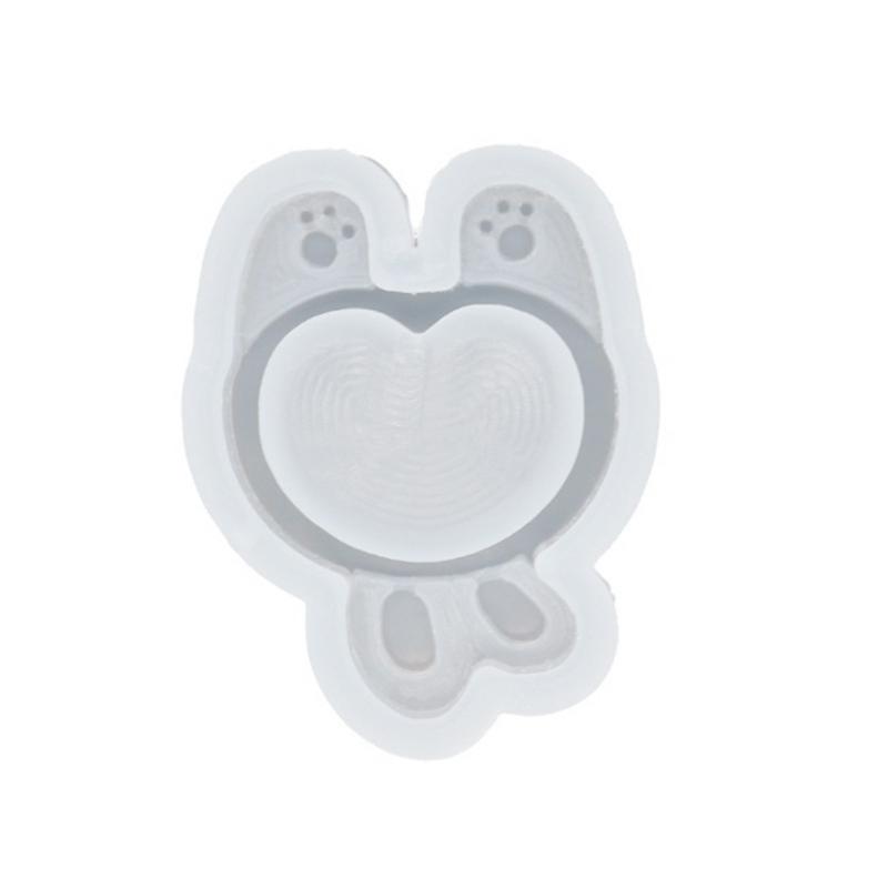 Silicone Heart Rabbit Quicksand Resin Moulds Jewelry Pendant Epoxy Mold DIY Necklace Pendant Mold Resin Shaker Mould