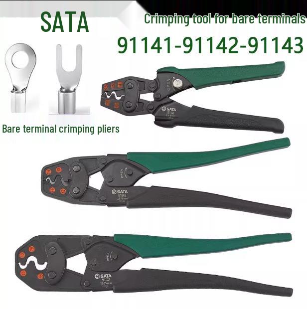 SATA Power Crimping Pliers for Copper Lug Terminals, Models 91141-91142-91143 91141