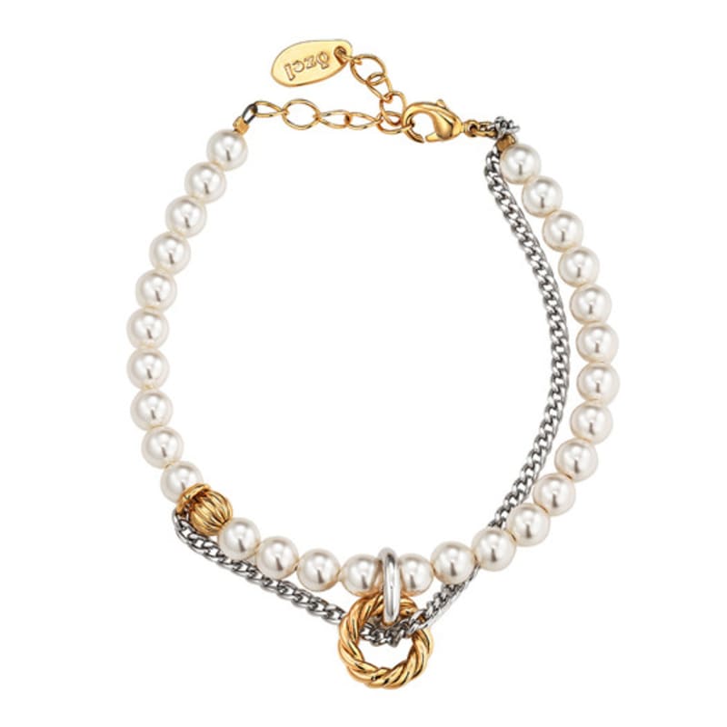 Ozel SW Pearl MIX Chain Combe Bracelet PB060B