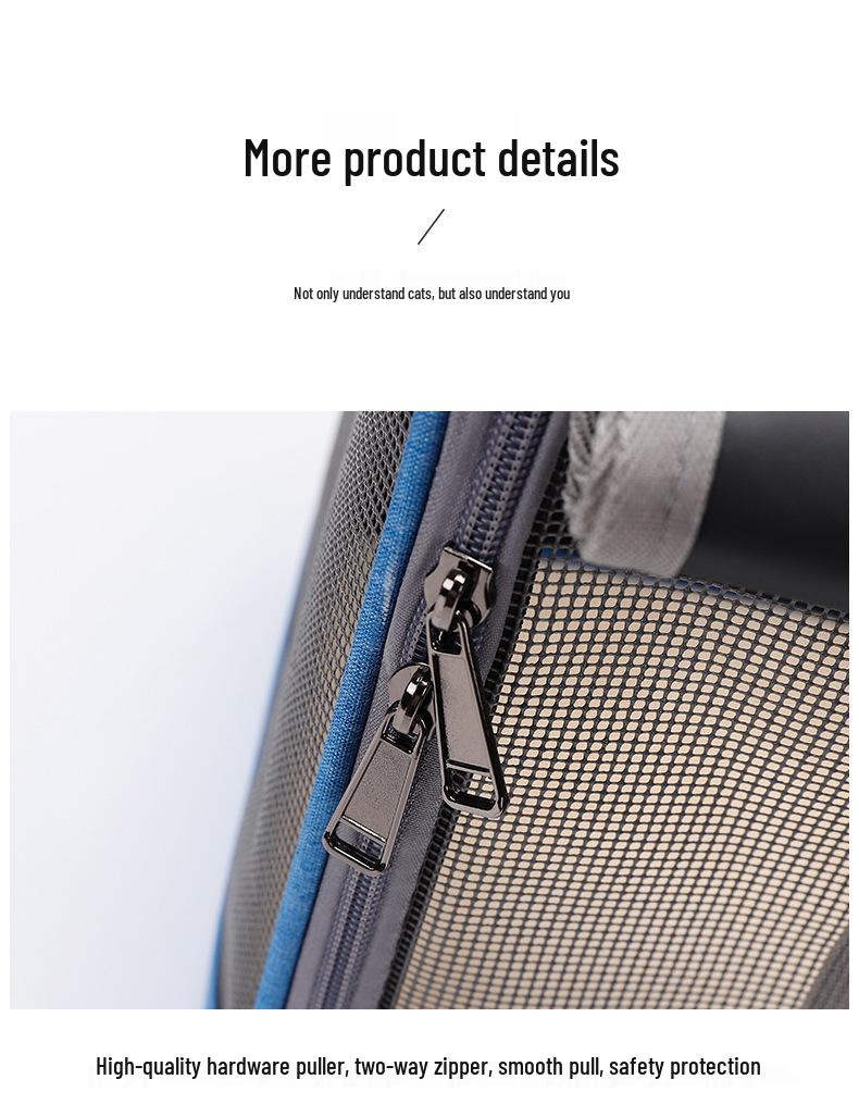 Large Breathable Foldable Cat and Dog Carrier Portable Travel Bag