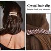 Crystal Rhinestone Hair Slide Clip - Star Shaped Plastic Barrette for Women, Shiny Bling French Hair Clasp for Fine Hair, Elegant Hair Accessory