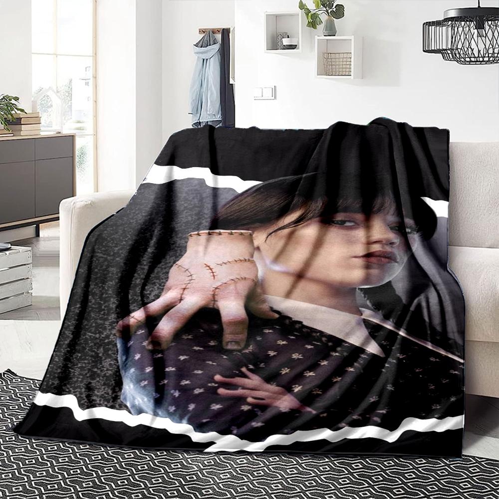 1Pc Ethereal Violinist Shadows Blanket For Couch Bed Plush Cozy Fuzzy Blanket Super Soft Warm Blankets For Fall And Winter 0918164