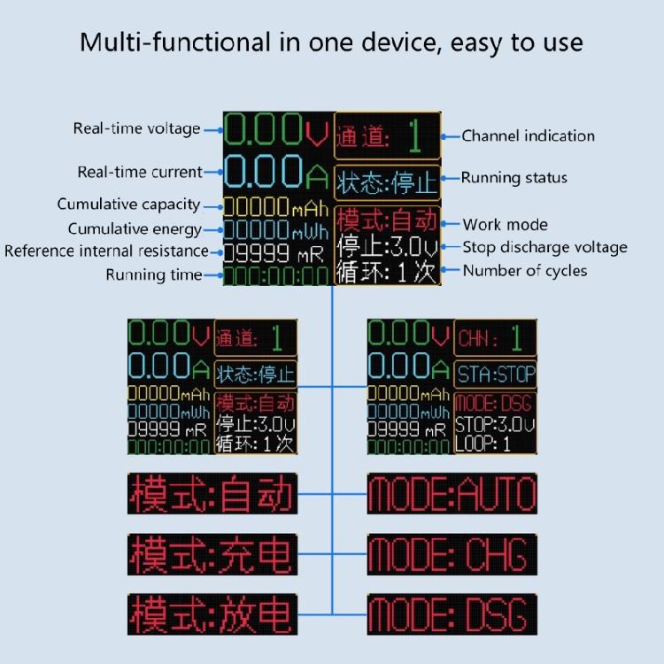 4 Channel Battery Testing Equipment For 18650 Capacity Internal Resistance Measurement 9 Auto Charge Cycles