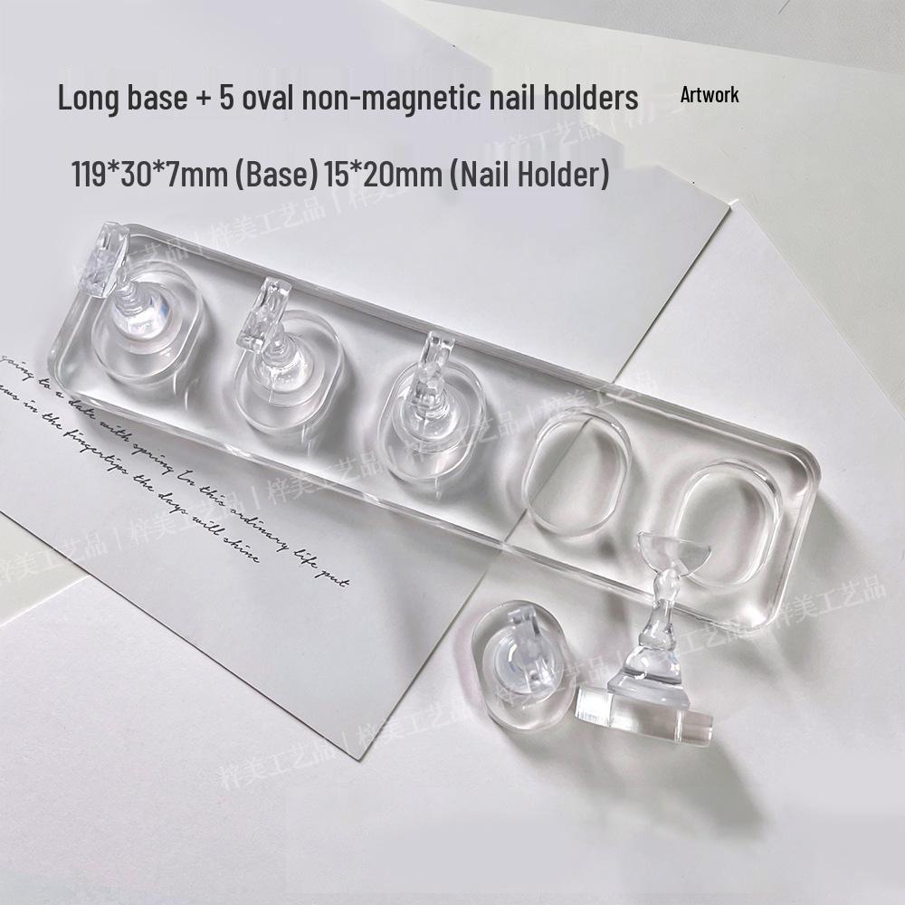 Прозрачный акриловый немагнитный держатель для ногтей для гель-лака «Кошачий глаз»