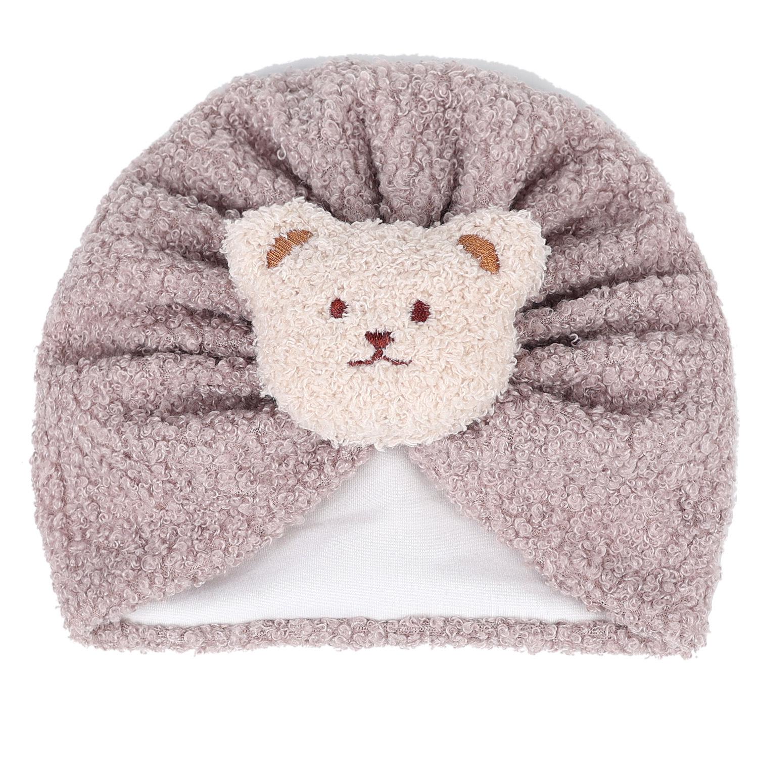 Детская шапка из флиса с мультяшным рисунком - Уютная осенне-зимняя шапка, 15 цветов