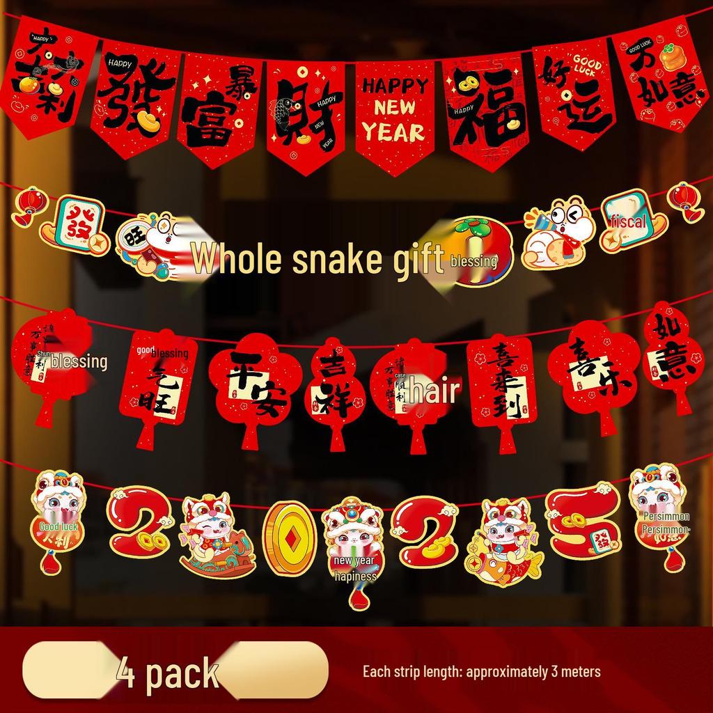 2025 New Year Decorations: Year of the Snake Pendants and Hanging Ornaments for Classrooms and Shops
