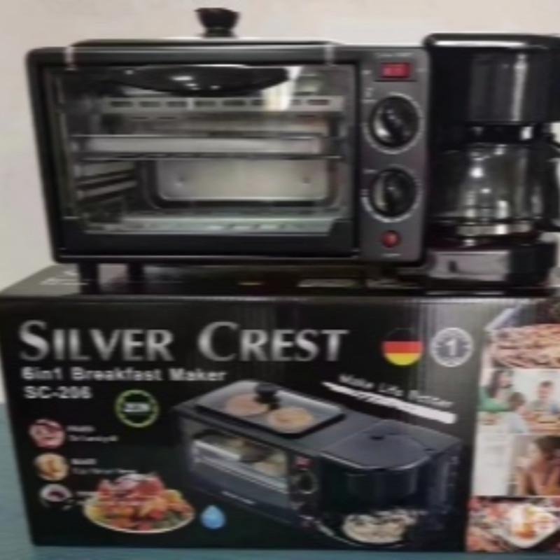 

Многофункциональная машина для завтрака Бытовая три в одном Кофеварка Духовка большой вместимости Кухонный тостер чёрный