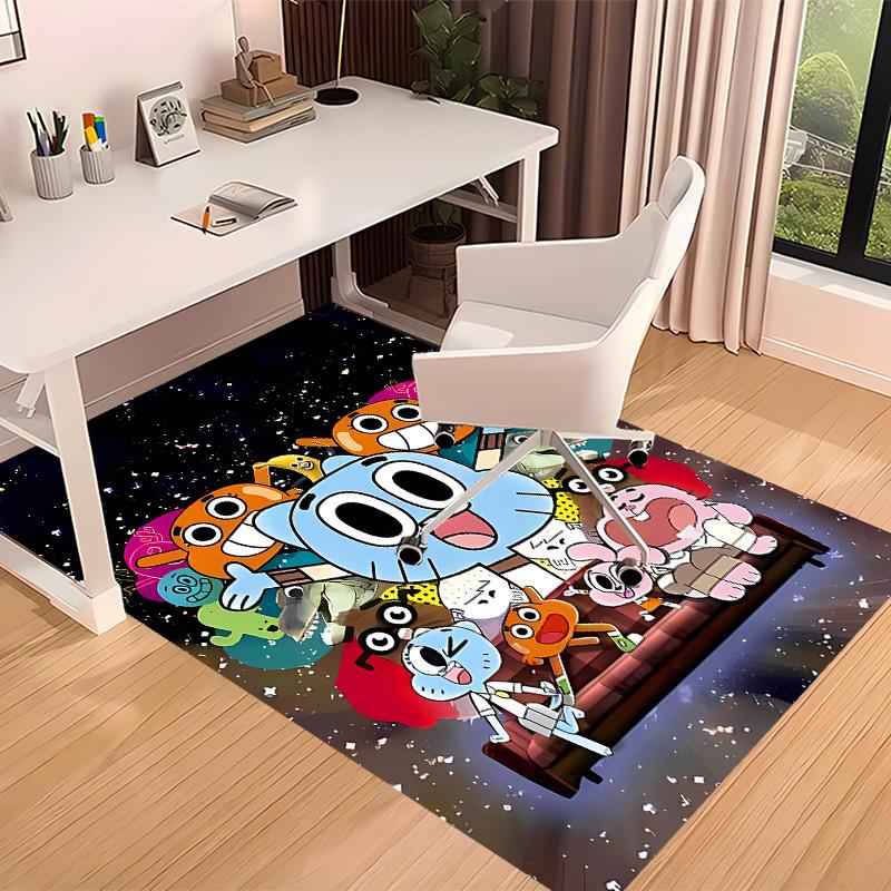 The Amazing World of Gumball1 Printed Absorbent Washable Carpet, Non-Slip Bathroom Mats, Kitchen Rugs, Yoga Mat,Living Room Entrance, Camping Picnic R