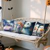 Halloween Ghost Flowers Pillowcase Printed Polyester 45X45Cm Throw Pillowcover Decorative Sofa Cushion Pillowslip Home Decor