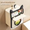 ZK No-Drill Wall-Mounted Bathroom Tissue Holder with Storage Shelf