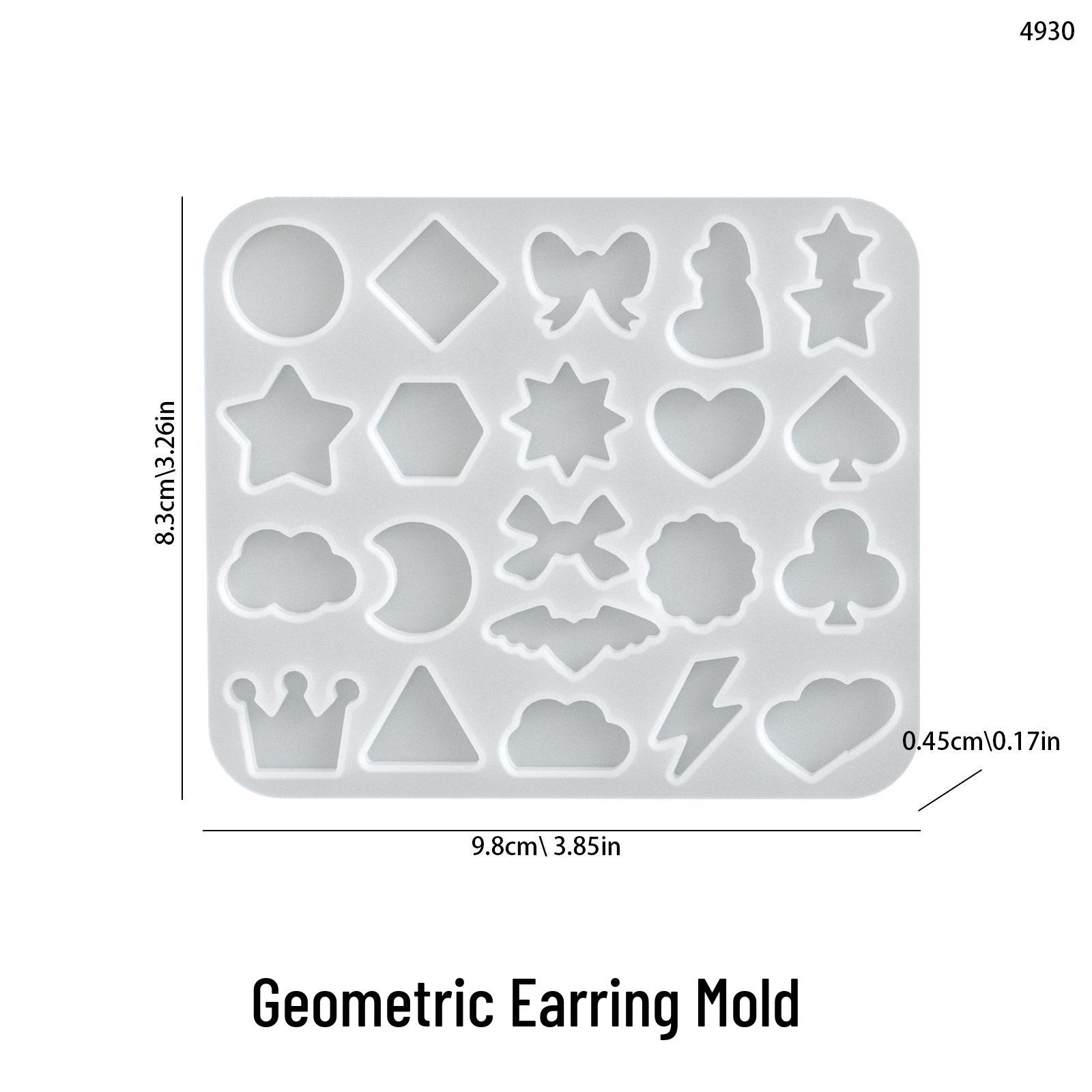 

Poppy Set Silicone Mold for Star, Moon, Snowflake, Flower, and Cat Earrings