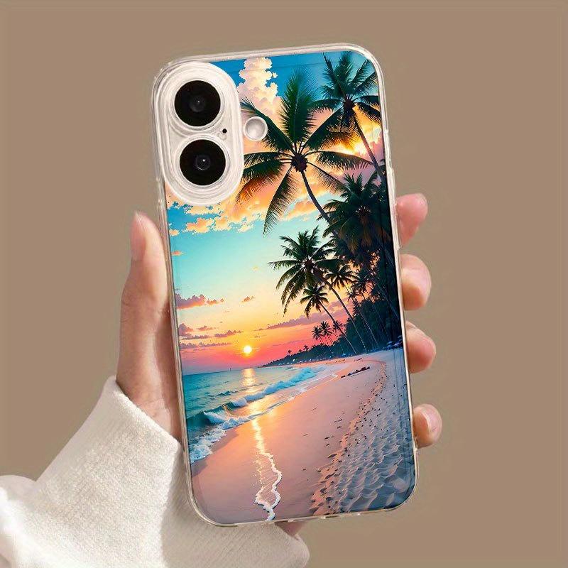 Beautiful Sunset Beach Phone Case for iPhone 17 16 15 14 13 12 11 Pro/Max/Plus Anti Drop and Anti Shock Back Cover