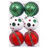 6 Pieces Foam Christmas Ball Set 8cm Ornaments with Hanging Loops for Tree Home Holiday Office and Event Decoration