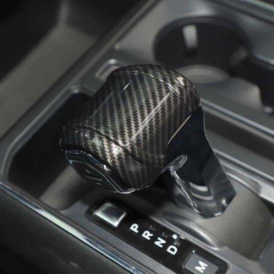 For 21-23 Ford F150 F-150 Carbon Fiber Inner Gear Shift Knob Head Cover Trim Cap