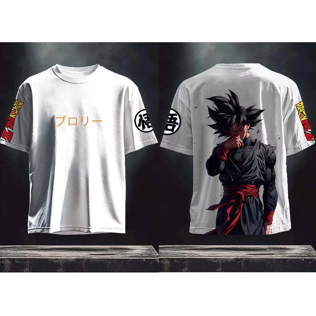 Latest Dragon Ball Anime Pattern Printed Mens Shortsleeved Tshirt  Red  2025 Fashion Trend Streetwear