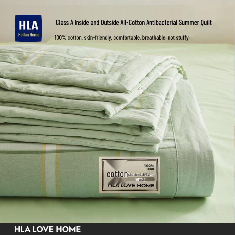 

HILAN HOME 100% Cotton Washed Fabric Summer Quilt 200x230cm