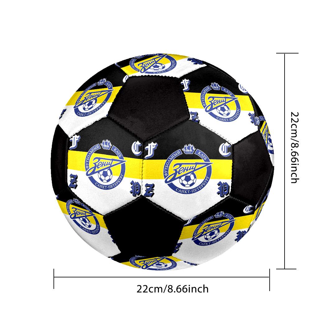 Zenit Saint Petersburg Indoor Soccer Ball Colorful All Ages Size 5 Machine Stitched PVC Competition Ready Durable High-Bounce