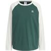 Originals Adi Color Color Block Locker Fit Langarm Rundhals T-Shirt Damen Tops Grün JM8050