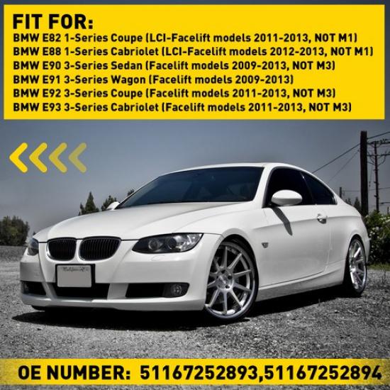 Left&Right Heated Side Mirror Glass Fit E91 E90 BMW E93 E92 325i 328i 335i 09-13