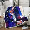 Coperta in Pile Stampata 3D di Michael Jackson per Letti Trapunta Spessa Copriletto alla Moda Coperta Sherpa per Adulti Bambini Adolescenti 100x150cm