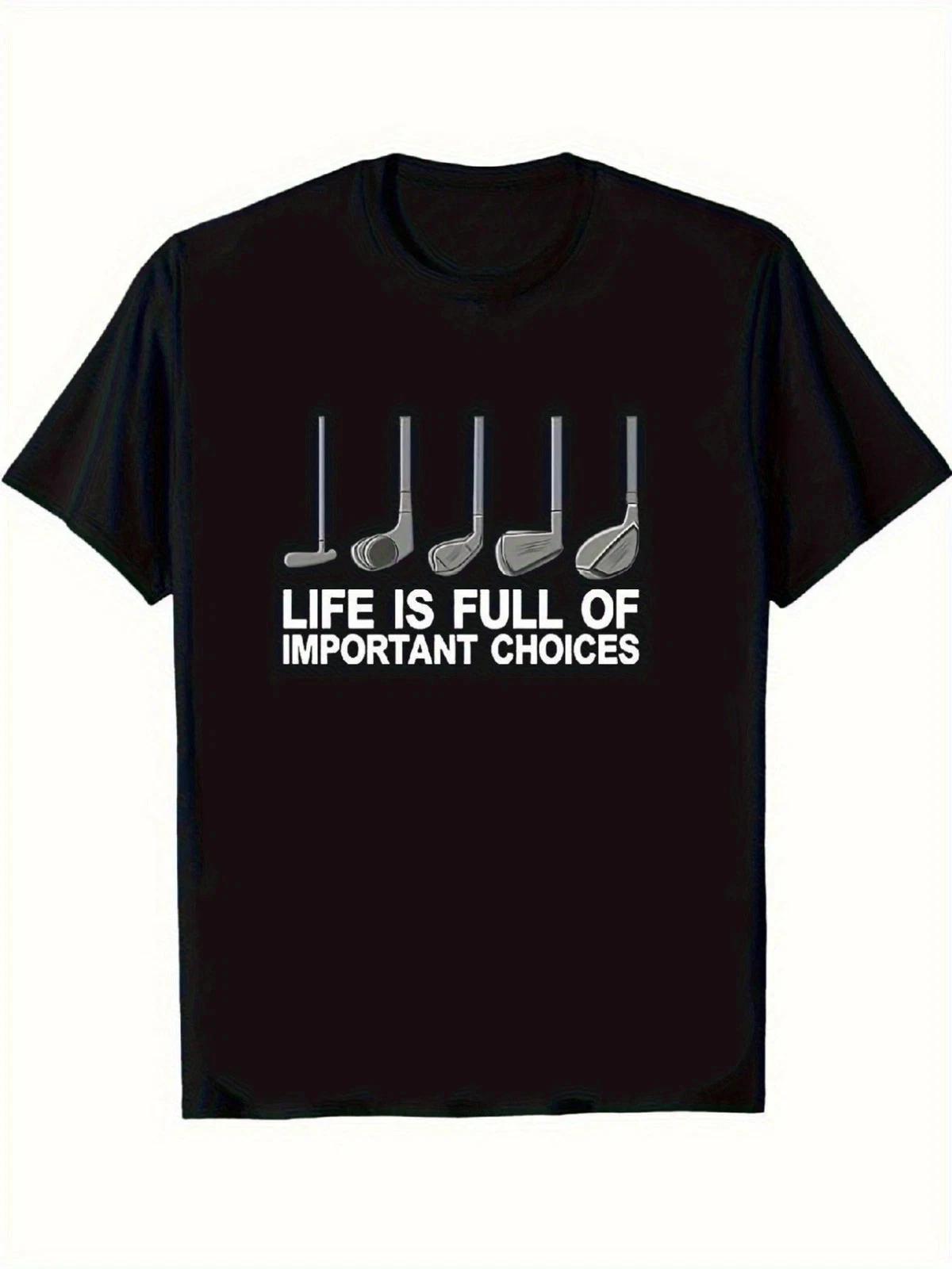 Retro Golf T-Shirt Funny Golfer Slogan Club Graphic Casual Sport Gift Tee M