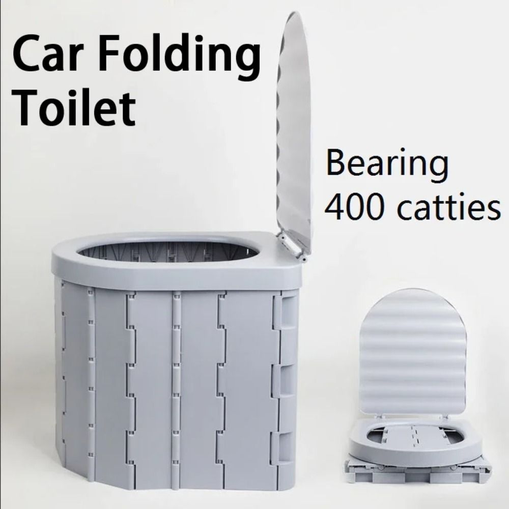 Flip-top Portable Toilet Use Garbage Bags Camping Toilet Accessories Vehicle-mounted Toilet  Hiking