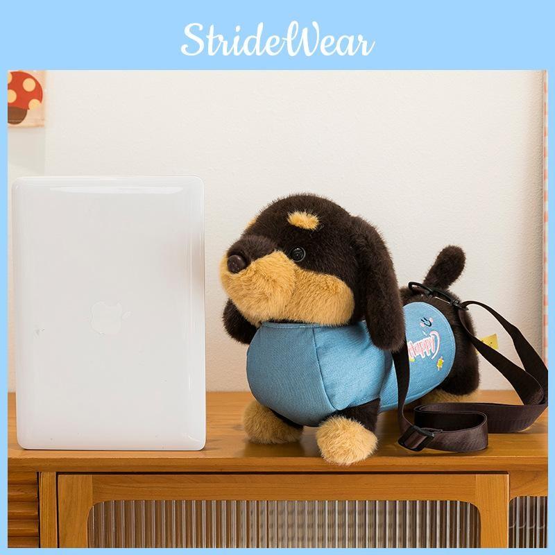 Jacket Dachshund Denim Plush Toy Single Shoulder Bag Stuffed Animal Doll Gift