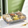 4\6Pcs Elegant Sugar Plate with Lid Light Luxury Divided Refreshment Tray  Refreshment