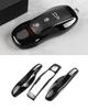 Key Case and Cover for Porsche and Other Porsche Car Key Cases and Key Chains Macan, Cayenne, 718, Cayman, Panamera, 911, Boxster, (piano Black)