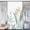 Privacy Window Film Static Cling No Glue Decorative Green Plants Window Treatments Window Coverings Glass Sticker for Home