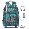 Cartoon Game USB Backpack Large Capacity Hiking Bag College Student Outdoor Travel Casual Daypack