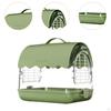 Portable Bird Transporter with Shoulder Straps And Handle , PU Leather Green