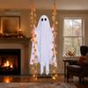 Halloween Hanging Ghost Decorations Swinging Decoration for Outdoor Garden Yard, Weighted Fabric Flying on A Creepy Atmosphere Props Swing with