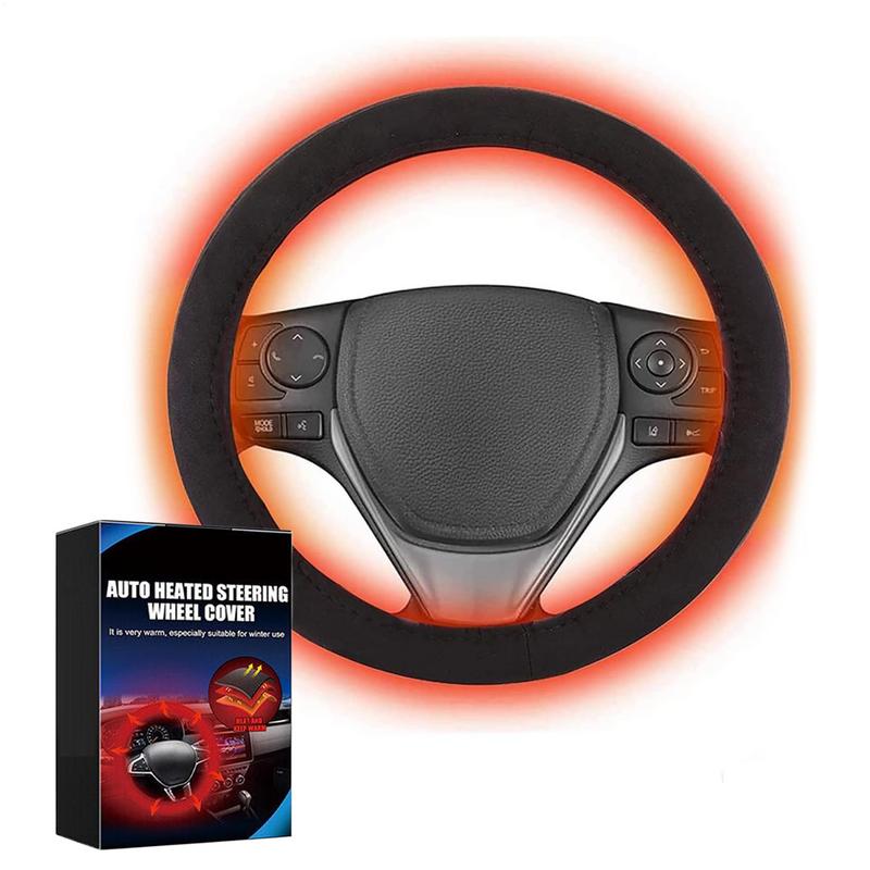 Heated Steering Wheel Cover Comfortable Wheel Hand Warmer Heated Steering Wheels Cover Anti-Slip Wheel Protectors