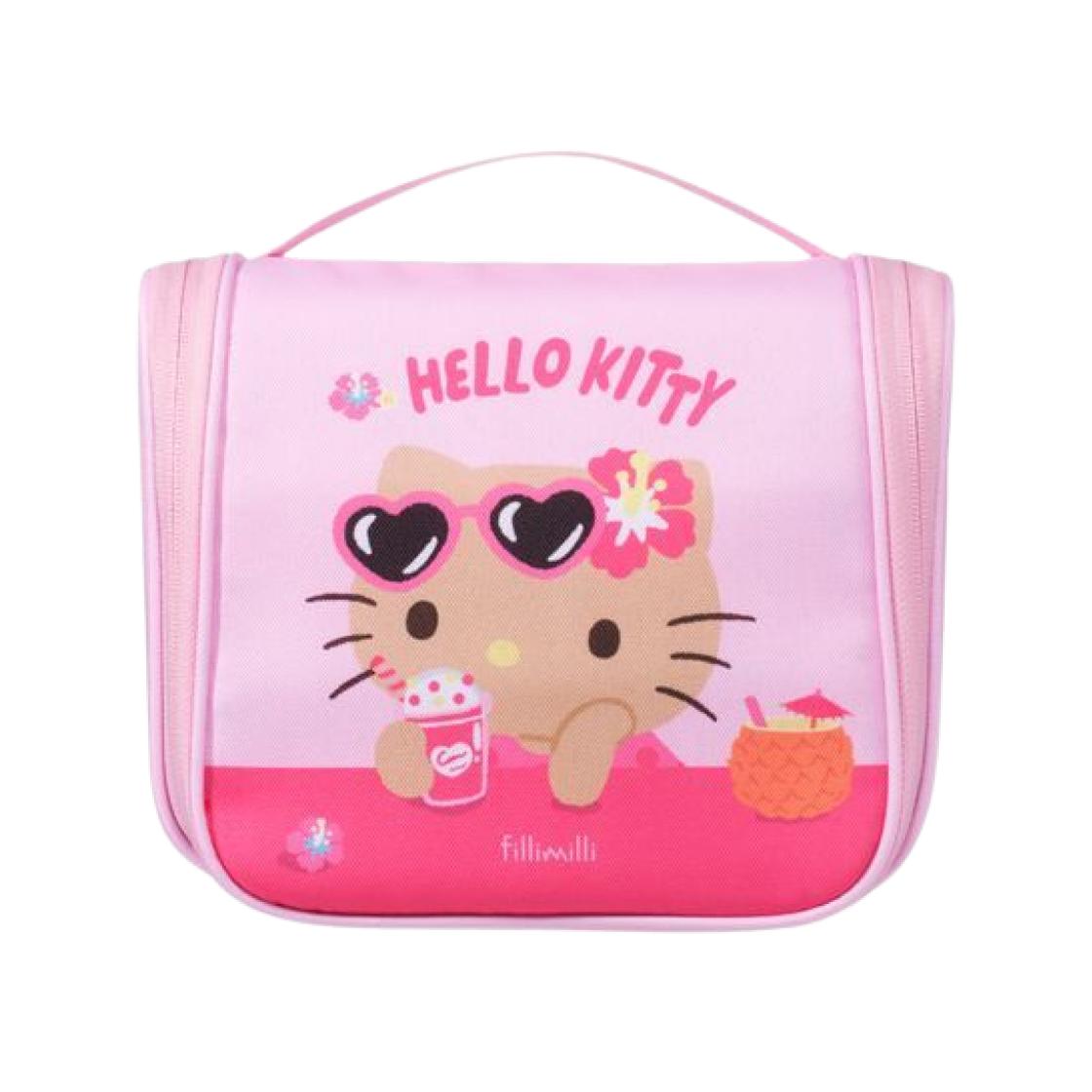 Sanrio x Fillimilli Tanning Hello Kitty Travel Pouch Pink ONE SIZE