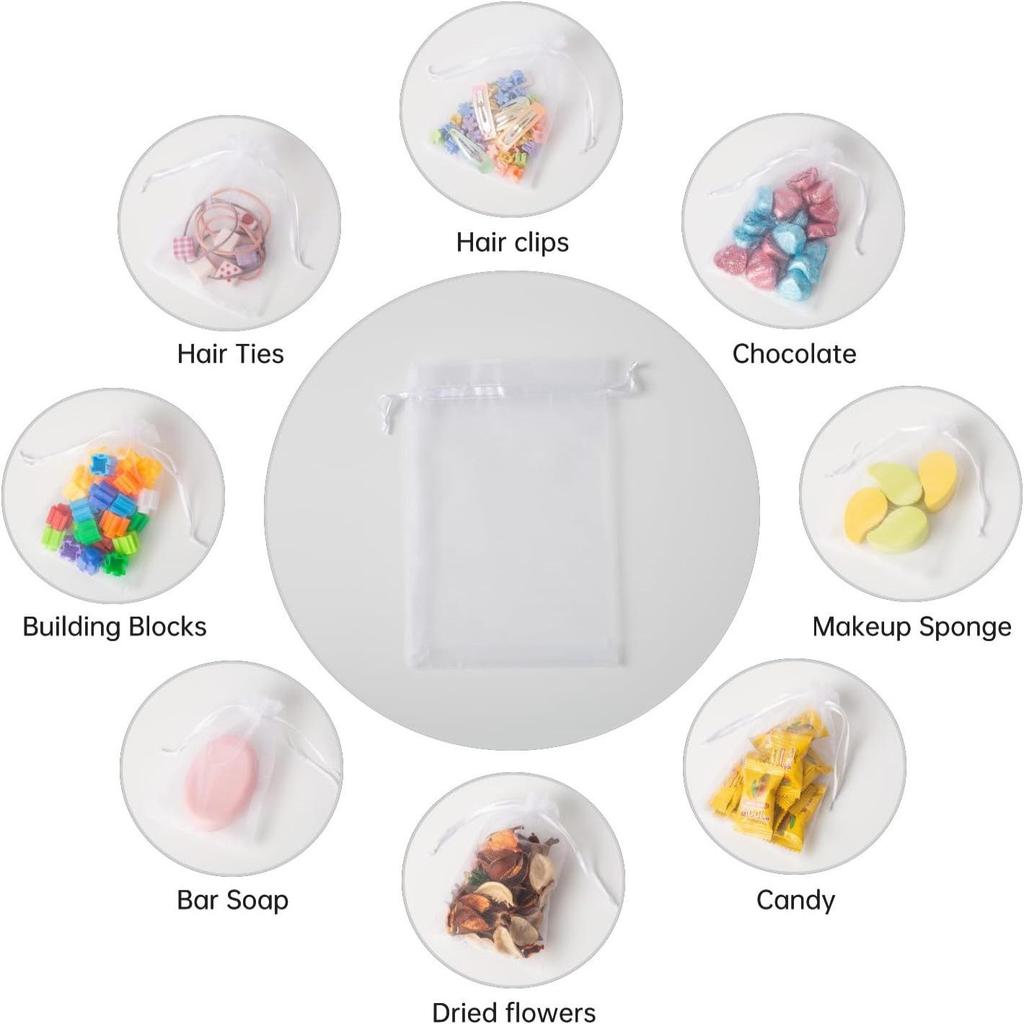 Organza Mesh Drawstring Jewelry Gift Bag